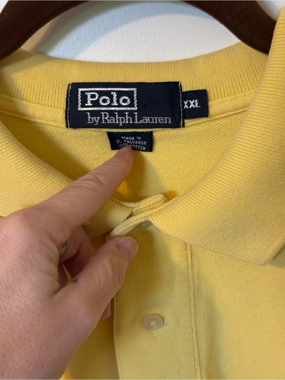 Polo Ralph Lauren Men’s XXL Yellow Pique Polo Shirt Classic Pony Logo